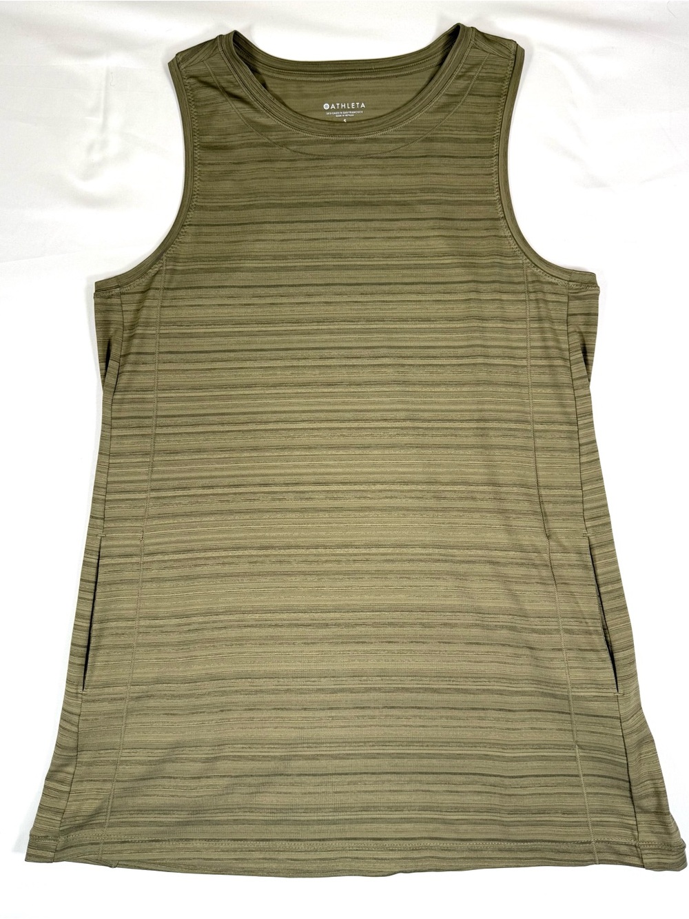 ATHLETA Womens Pacifica Illume Dress S Shadow Olive Gorpcore Athleisure Outdoor